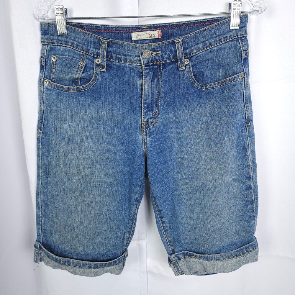 Vintage Levi's 515 Bermuda Denim Jean Shorts Jorts Womens 4 30x10.5